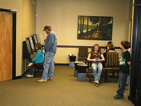 Reception area and game area