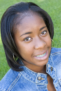 photo of girl with braces